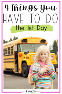 first day of school pin image