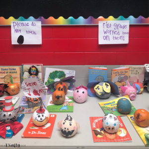 pumpkin book report project for Read Across America DEAR day