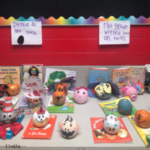 pumpkin book report project for Read Across America DEAR day
