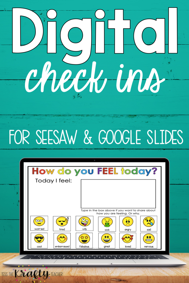 SEL check in Seesaw activity for kindergarten