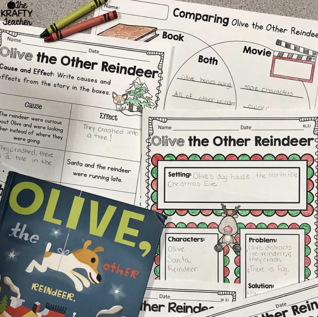 Christmas read alouds with activities olive the other reindeer