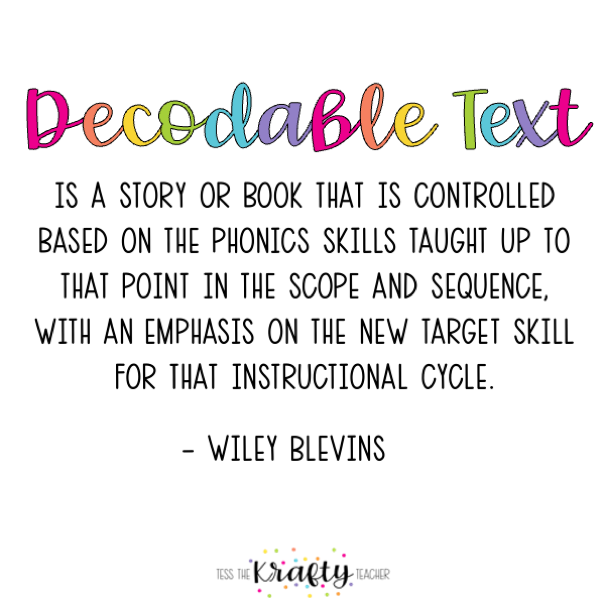 Decodable Text definition Decodable text definition graphic