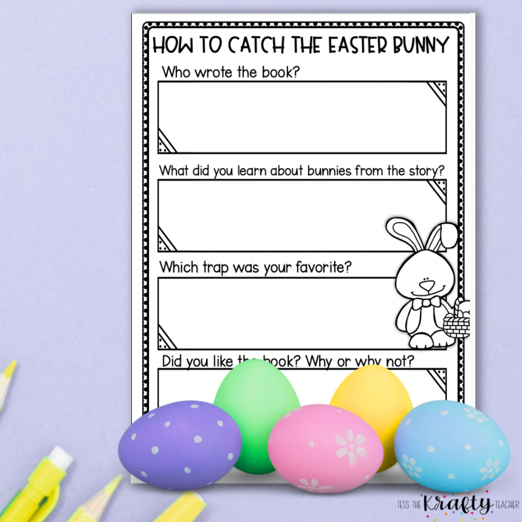 classroom easter activity how to catch the Easter bunny book 
