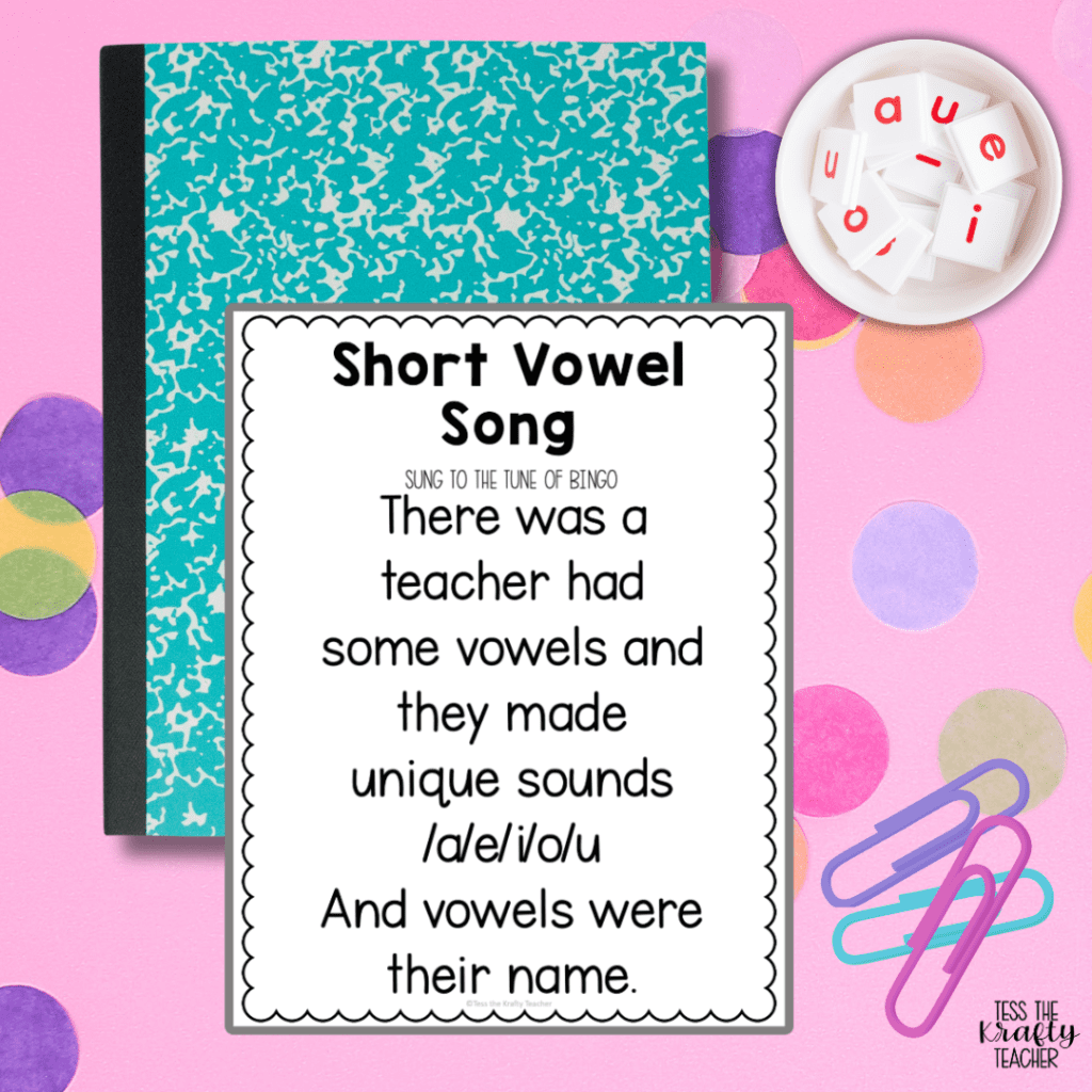 teaching short vowel song