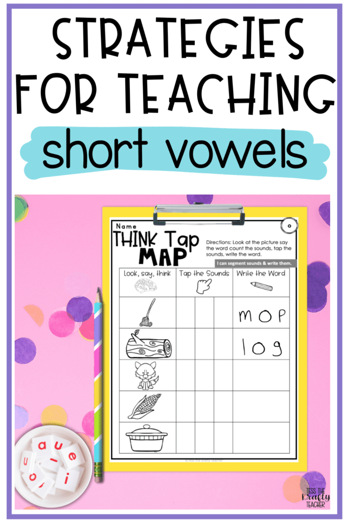 long pin for teaching strategies for short vowels